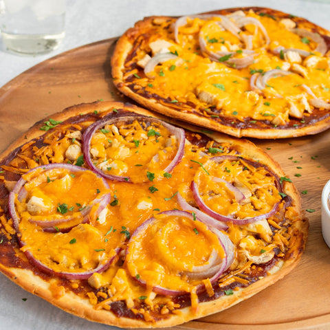 BBQ Chicken Cauliflower Crust Pizzas