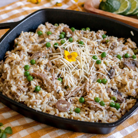 Beef and Mushroom Creamy Risotto