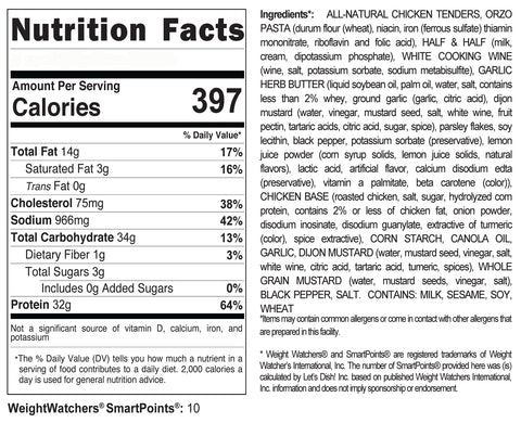 Chicken Dijon with Garlic Herb Orzo