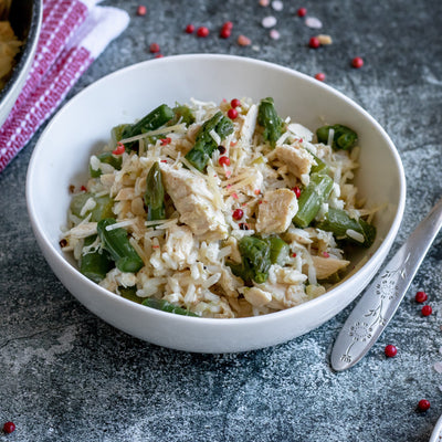 *Risotto with Chicken and Asparagus