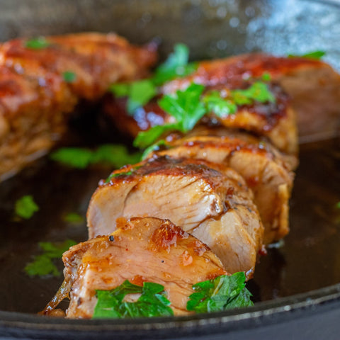 Maple Balsamic Pork Tenderloin with Rice