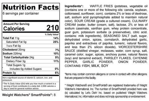 Waffle Fries with Seasoned Sour Cream
