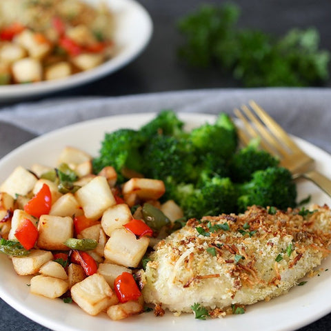 Asiago Ranch Chicken with Roasted Potatoes