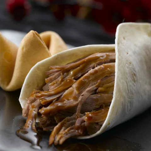 Asian Barbequed Pork Wraps