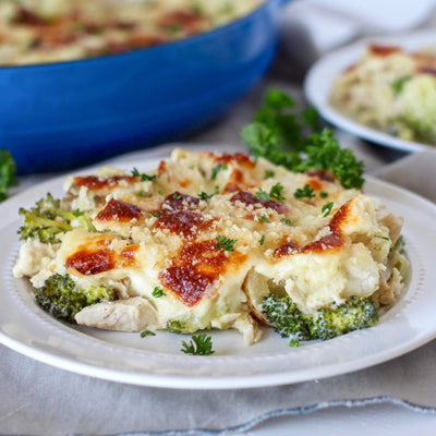 *Cheese Curd Crusted Chicken Ranch Bake