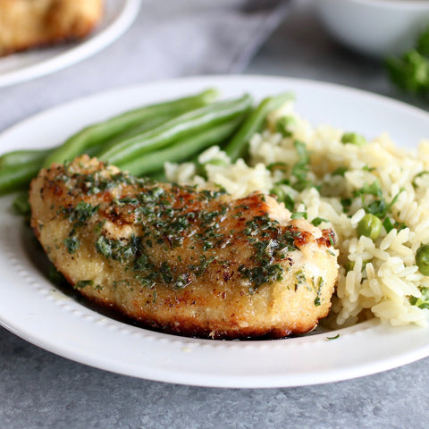Chicken Kiev with Rice Pilaf