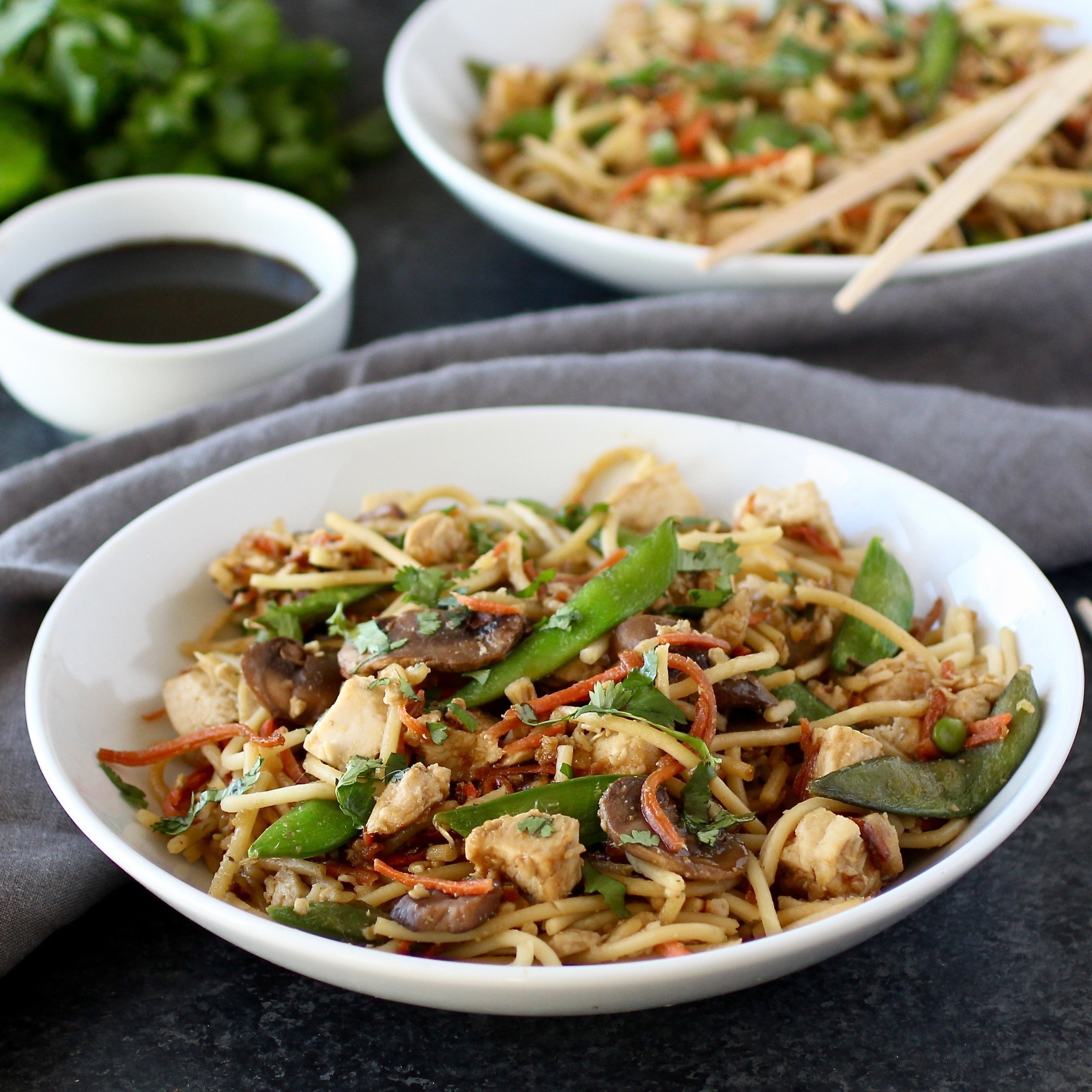 *Chicken and Vegetable Lo Mein – Let’s Dish!