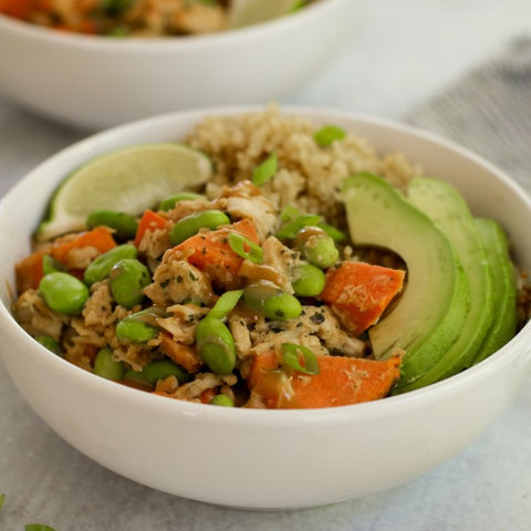Chicken and Sweet Potato Buddha Bowls