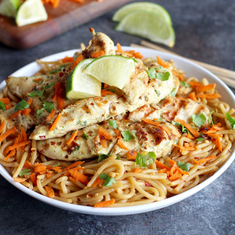 Coconut Lime Chicken with Stir Fried Asian Noodles