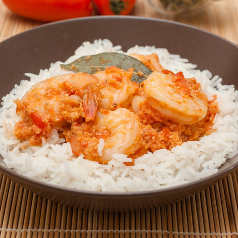 Coconut Breaded Shrimp with Rice