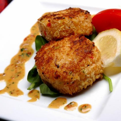 Crab Cakes with Garlic Toast