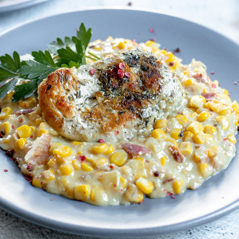 Garlic Butter Creamed Corn Chicken