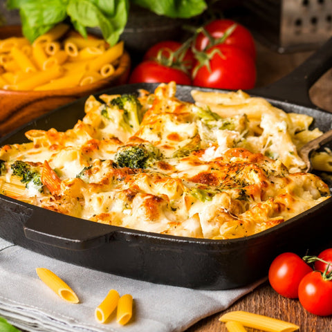 Creamy Garlic Parmesan Pasta with Chicken and Broccoli