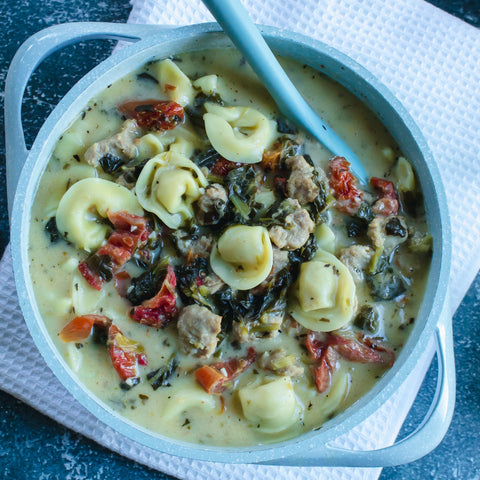 Creamy Sausage Tortellini Soup