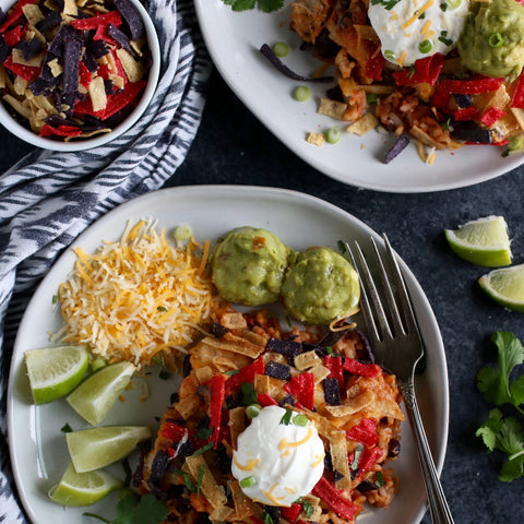 Crunchy Beef Queso Bake