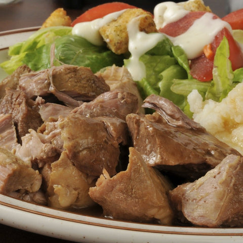 Balsamic-Cherry Braised Pork with Mashed Potatoes