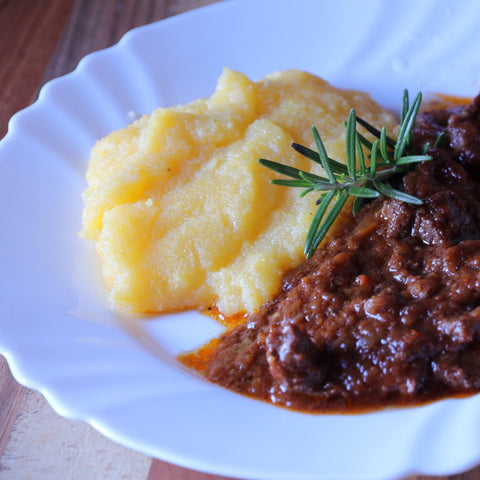 Italian Beef with Creamy Parmesan Polenta