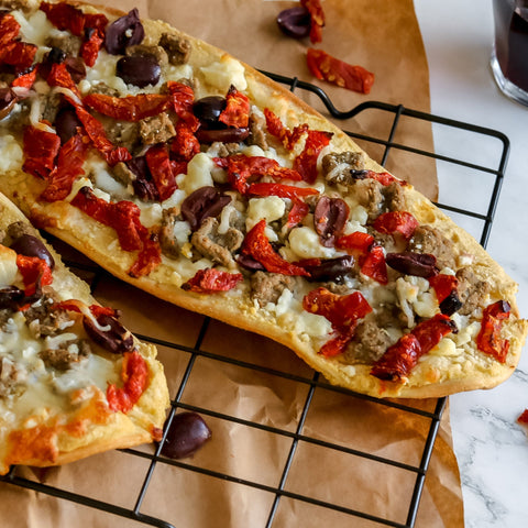 Mediterranean Beef Flatbreads