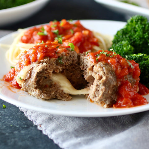 Mozzarella-Stuffed Italian Meatloaves
