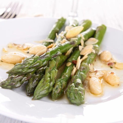 Panko Roasted Asparagus with Almonds