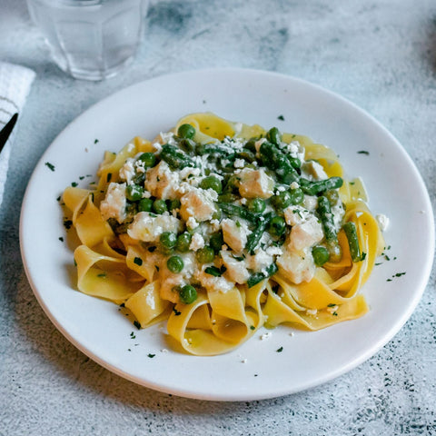 Pappardelle with Chicken and Spring Vegetables