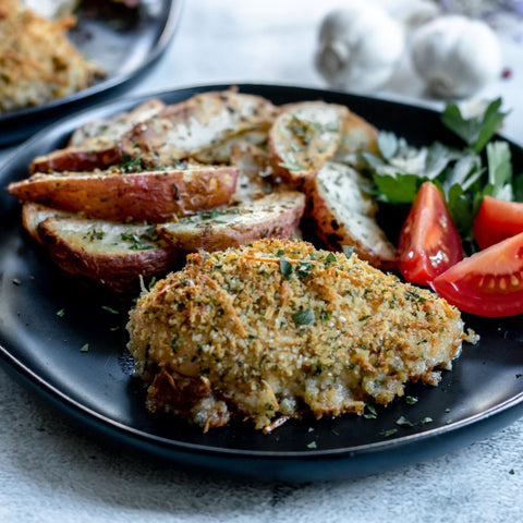 Parmesan-Crusted Chicken with Herbed Potatoes