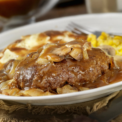 Salisbury Steak Meatloaf with Mashed Potatoes