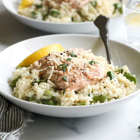 Salmon and Asparagus Risotto