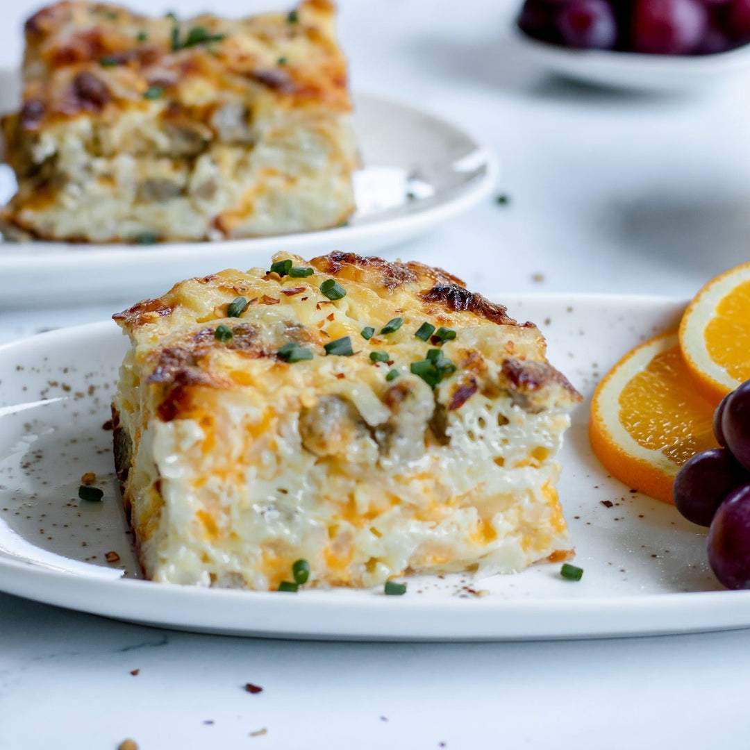 Strata Egg Bake With Bread And Sausage Breakfast Strata Stale