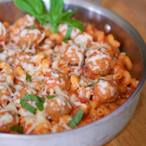 Skillet Meatball Pasta