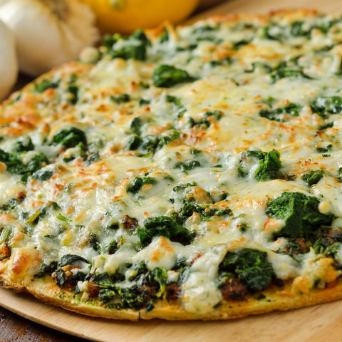 Spinach Artichoke Cauliflower Crust Pizzas