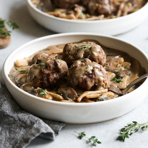 Swedish Meatballs with Egg Noodles