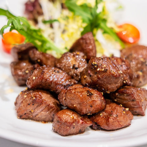 Jalapeno Lime Steak Tips with Mexican Street Corn
